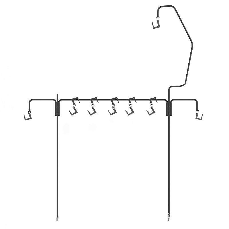 户外露营铁艺灯架置物架可拆卸组合支架照明灯煤油灯营灯挂架