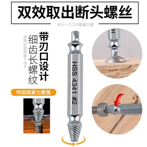 现货速发断头螺丝取出器滑丝滑牙取螺丝螺纹拆除工具起出器双头断