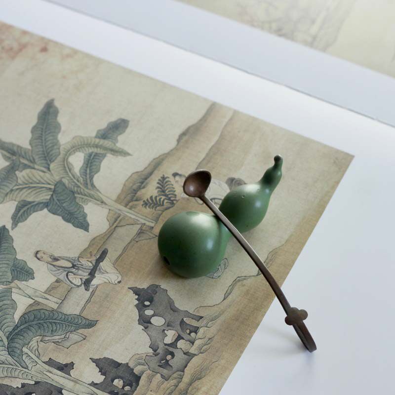 现货速发往来陶瓷葫芦笔架山笔搁筷子架可爱摆件中国风小物件