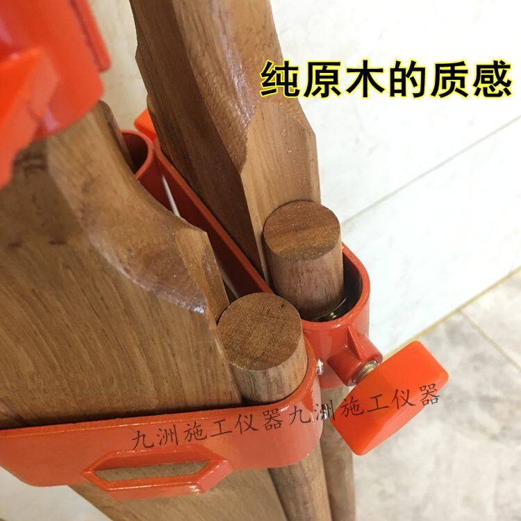 现货速发水准仪脚架木质全站仪脚架配件实木经纬仪三脚架抗摔耐磨
