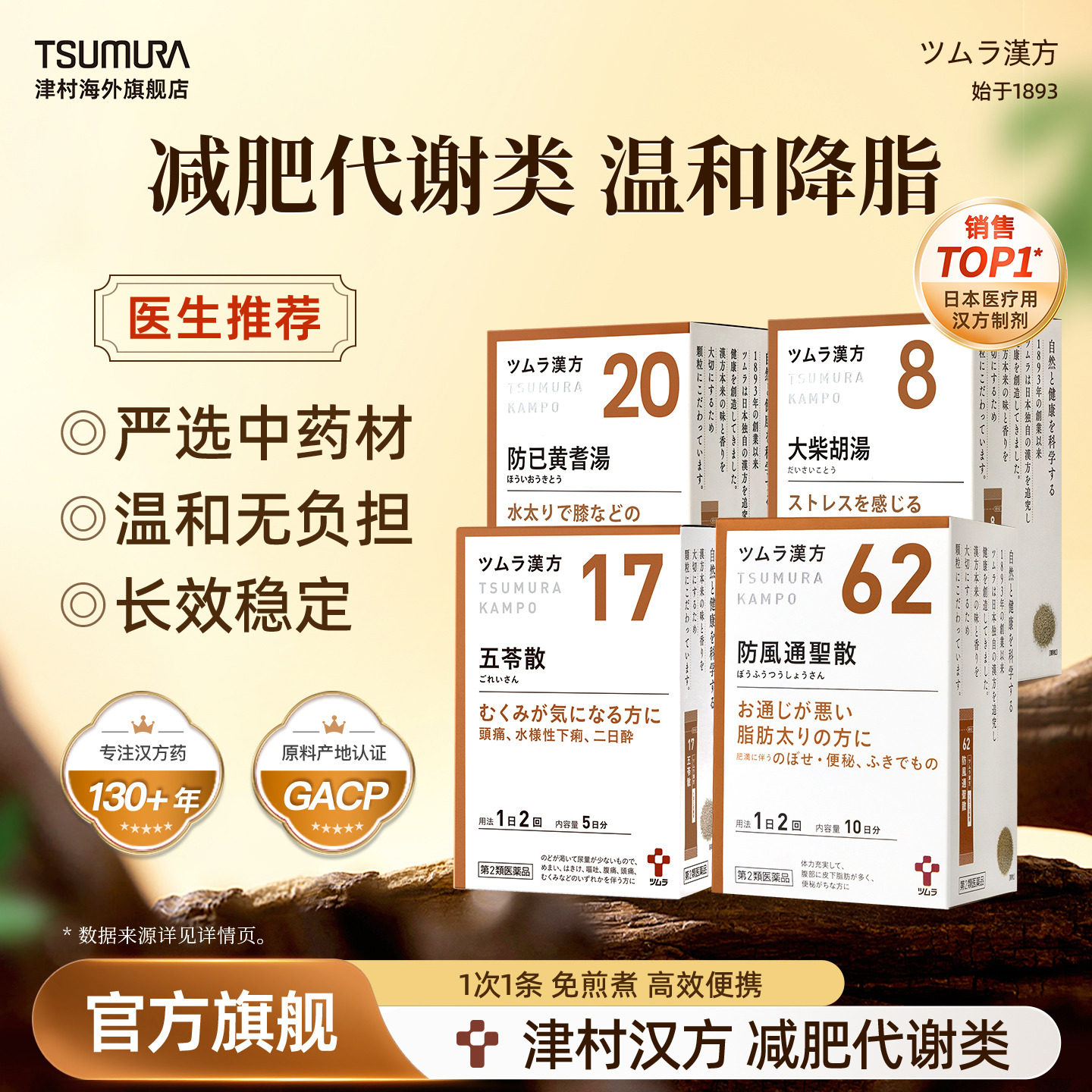 【集合】津村防风通圣散防己黄芪大柴胡汤五苓散减肥祛湿汉方中药