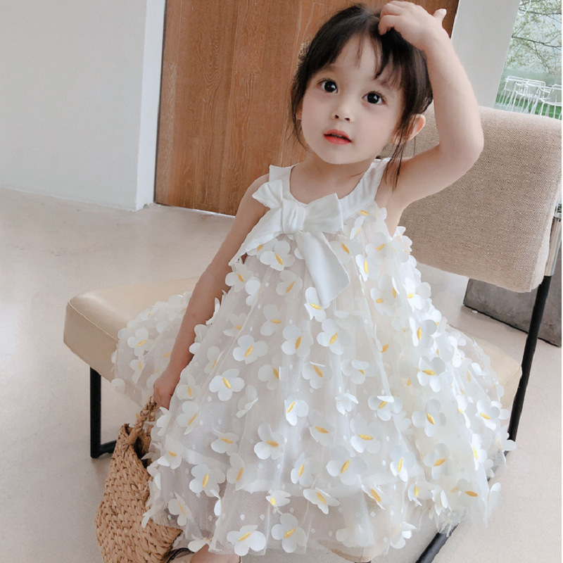 女童裙子立体蝴蝶连衣裙公主裙25夏装新款外贸童装代发3-8岁