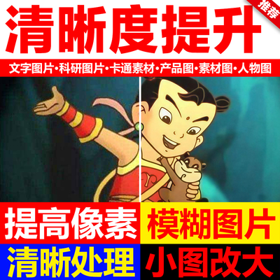 图片清晰度提升模糊照片清晰处理ai还原画质修复恢复无损大变高清