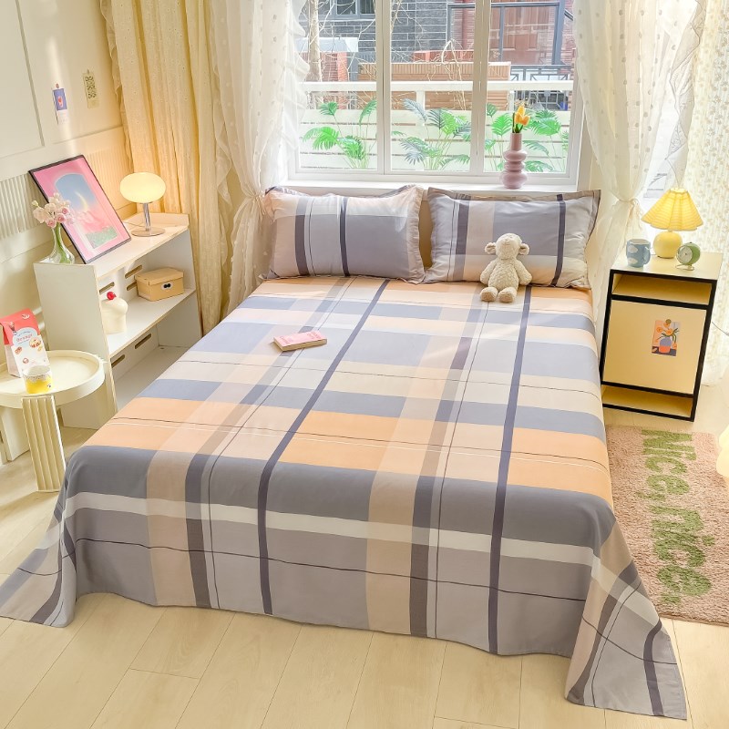 速发全棉单件100学生宿舍单双人加厚被单2件套防皱20三5新款