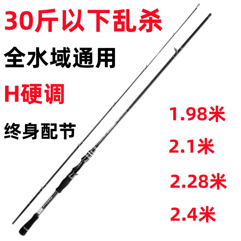 进口高碳路亚竿j雷强远投h调超硬度全套打黑纺车轮套装轻雷直柄枪