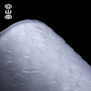 容山堂雾砂玻g璃茶杯大号品茗杯主人杯个人单杯茶盏杯垫茶托小套