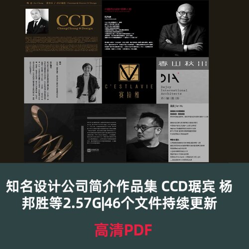 设计公司简介作品集 CCD 琚宾 杨邦胜等46个文件|本店整理独家