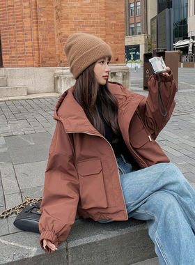 新品现货2024新款女装韩版休闲派克服外套加绒266-p155-k228