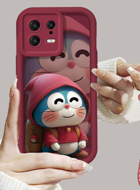 适用小米13新款12pro天眼阶梯壳note13pro哆啦A梦note12proplus卡通note9pro女款k40防摔k50pro手机壳