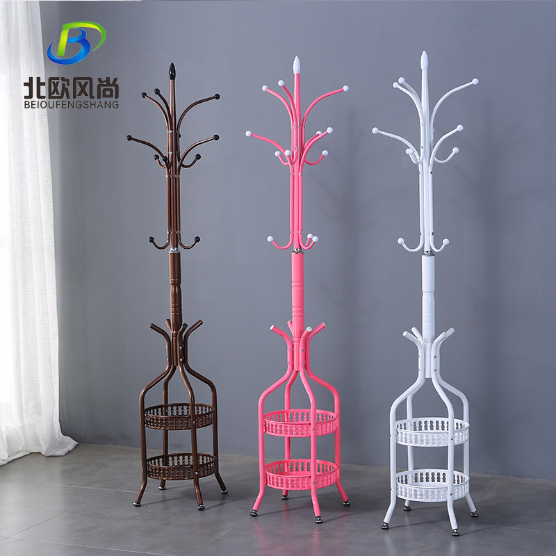 衣帽架落c地卧室网红简约现代铁艺挂衣架门厅大衣架室内立式晾衣