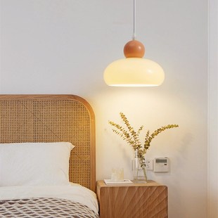 法式 床头吊灯2023新包豪斯中世M纪餐厅灯现代设计师吊灯 奶油风格