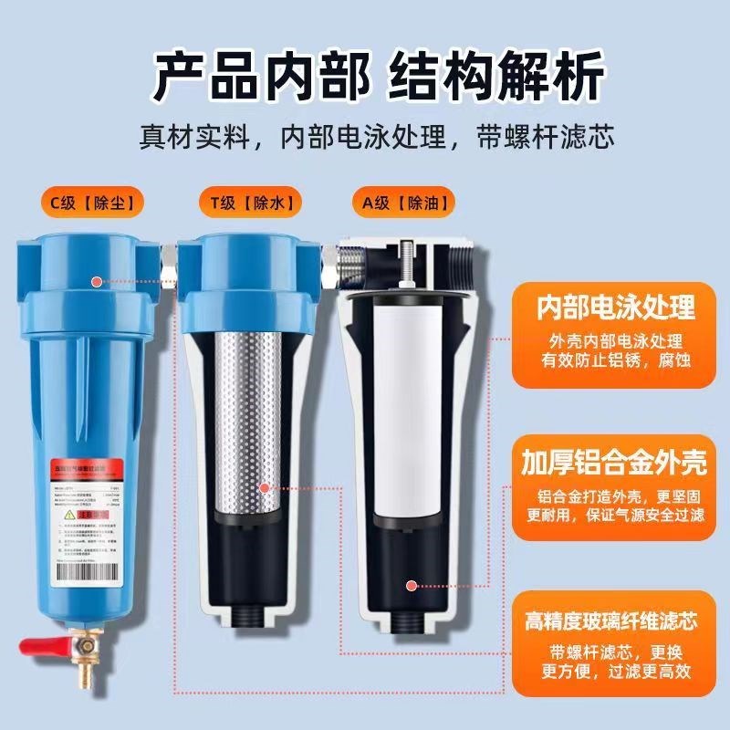 013CTA精密过滤器13.5立方y2寸DN50空压机压缩空气除尘油水分离器