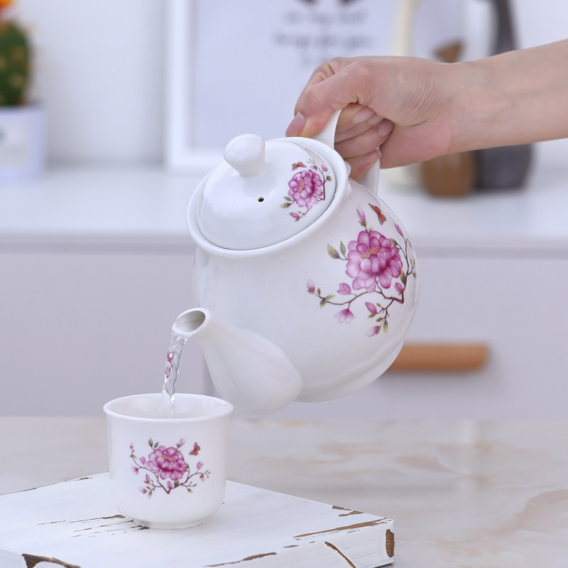 陶瓷茶壶套装家用单壶北欧式婚庆水具大I容量耐热中式凉开水壶水,餐饮具,茶壶,淘宝优惠券,粉丝福利购,淘宝优惠卷