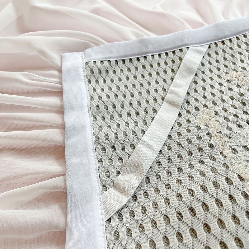 法式公主风冰丝凉席三件套床裙款可水E洗夏季少女心空调软席子1.8