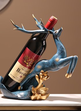 新中式红酒架摆件家用家居创意客厅餐边柜酒O柜装饰品多功能置物