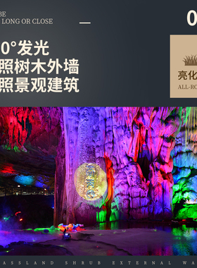 金黄光外墙射灯古建筑别墅洗墙照B明户外黄色投射灯黄光暖色投光