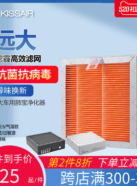 适配远大车载空气净化器肺保滤芯过滤网FC1/NFC2/FC3车用耗材