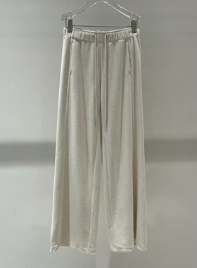 艾诺丝国内代购2025秋季新款松紧腰抽绳高腰直筒长裤女装AR313008