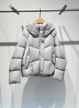 艾诺丝国内代购2025冬季宽松时尚保暖连帽羽绒服外套女装AR004148