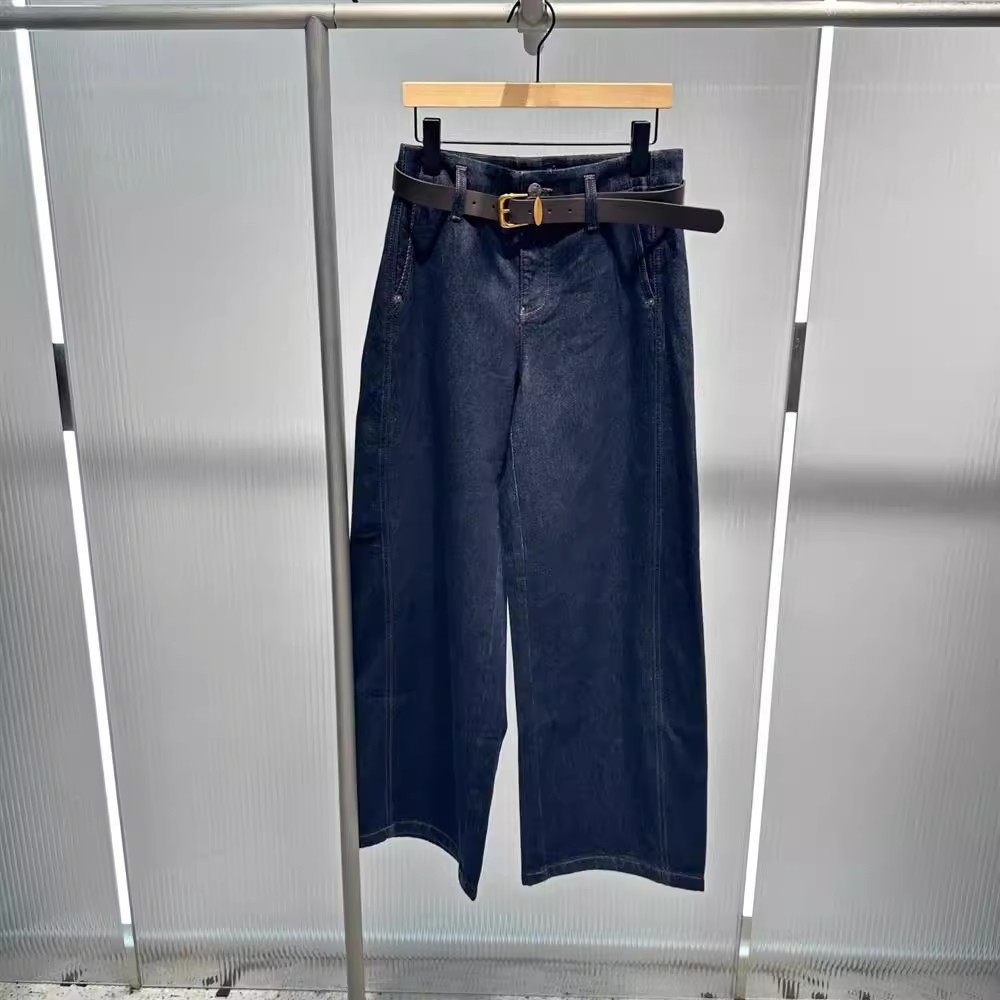 国内代购2025冬季新款高腰显瘦加绒牛仔裤弯刀裤女AR324109