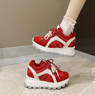 拼色系带休闲运动鞋 RA9909 欧货德训鞋 轻奢阿甘鞋 新款