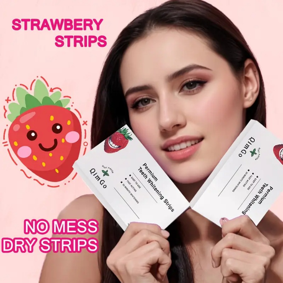 PAP草莓美牙贴Teeth Whitening Strips美白牙齿去牙渍Strawberry