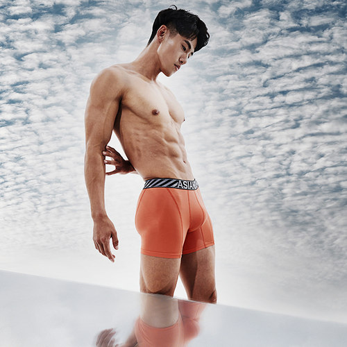 Asianbum男平角内裤冰丝高弹运动