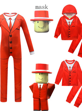 儿童Pocket Devs VR游戏ROB角色扮演红色西装服装彩虹朋友Cos服