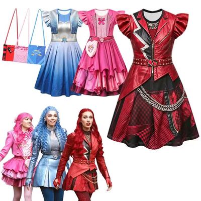 新款Descendants后裔5cosplay儿童舞台表演连衣裙万圣节演出服
