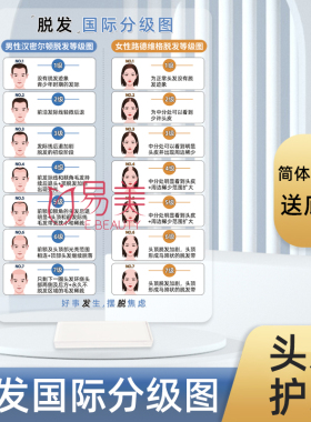 脱发国际分级图摆台亚克力摆件