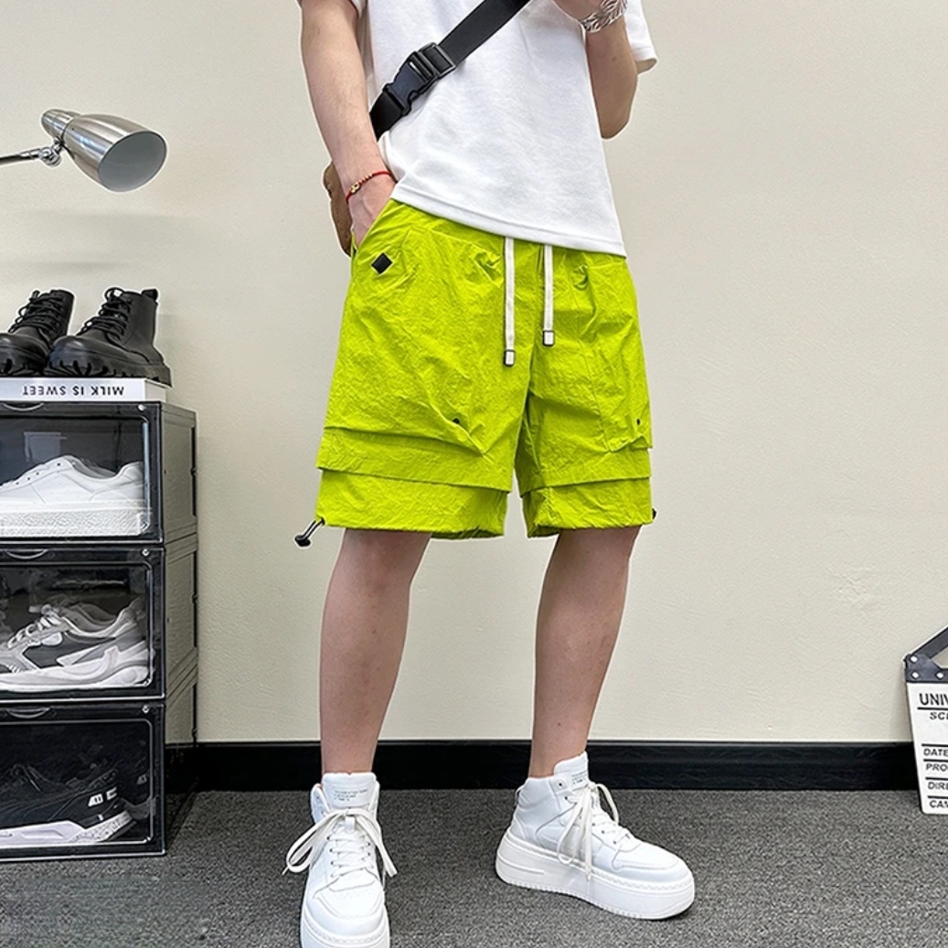 夏季薄款男士多口袋直简工装短裤