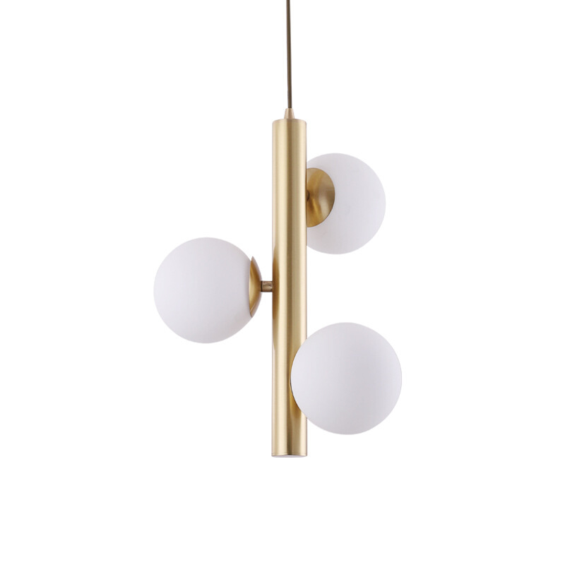 全铜现代简约北欧餐厅创意设计师卧室书房过道灯吧台个性艺术吊灯