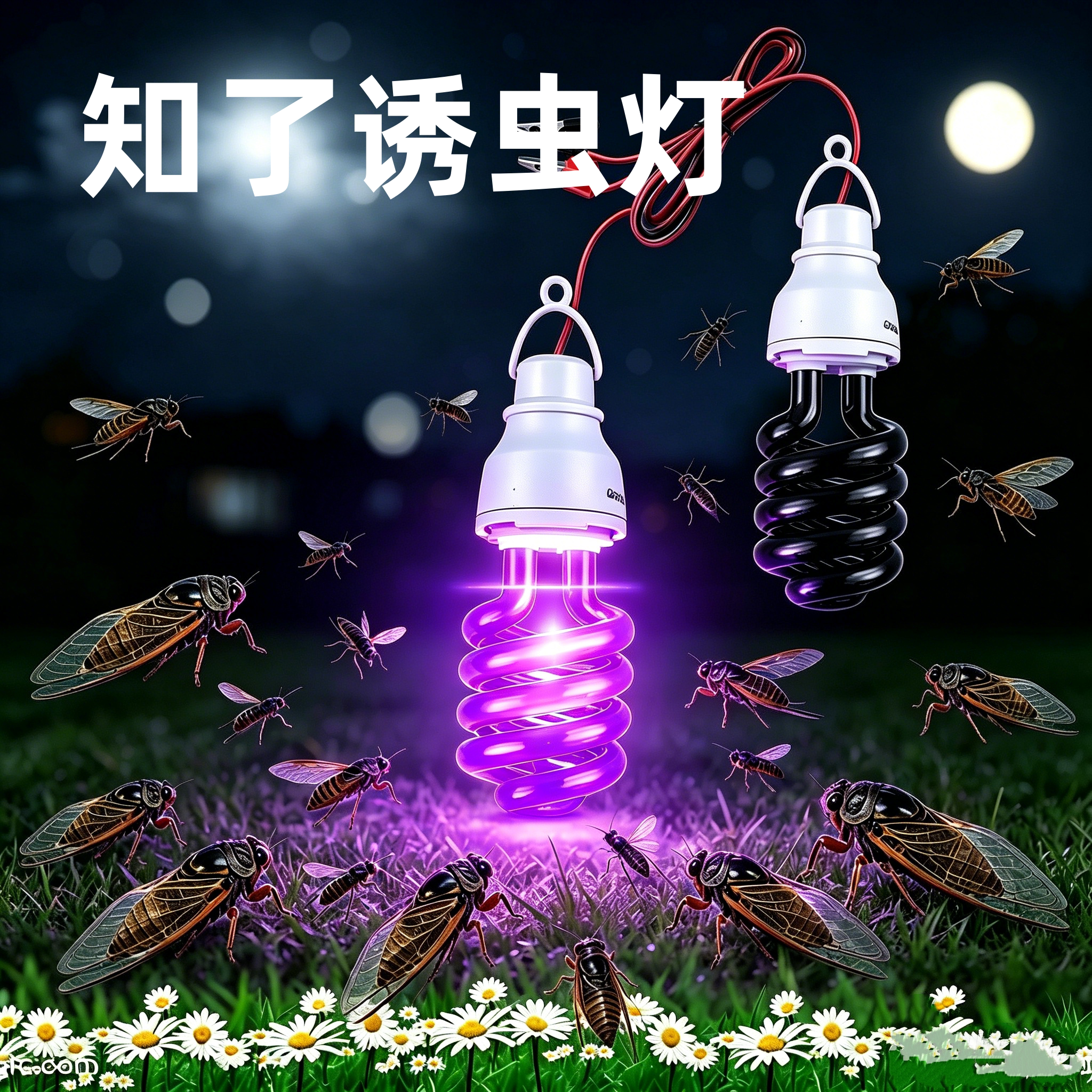 抓知了诱蝉神器诱捕专用灯诱虫灯