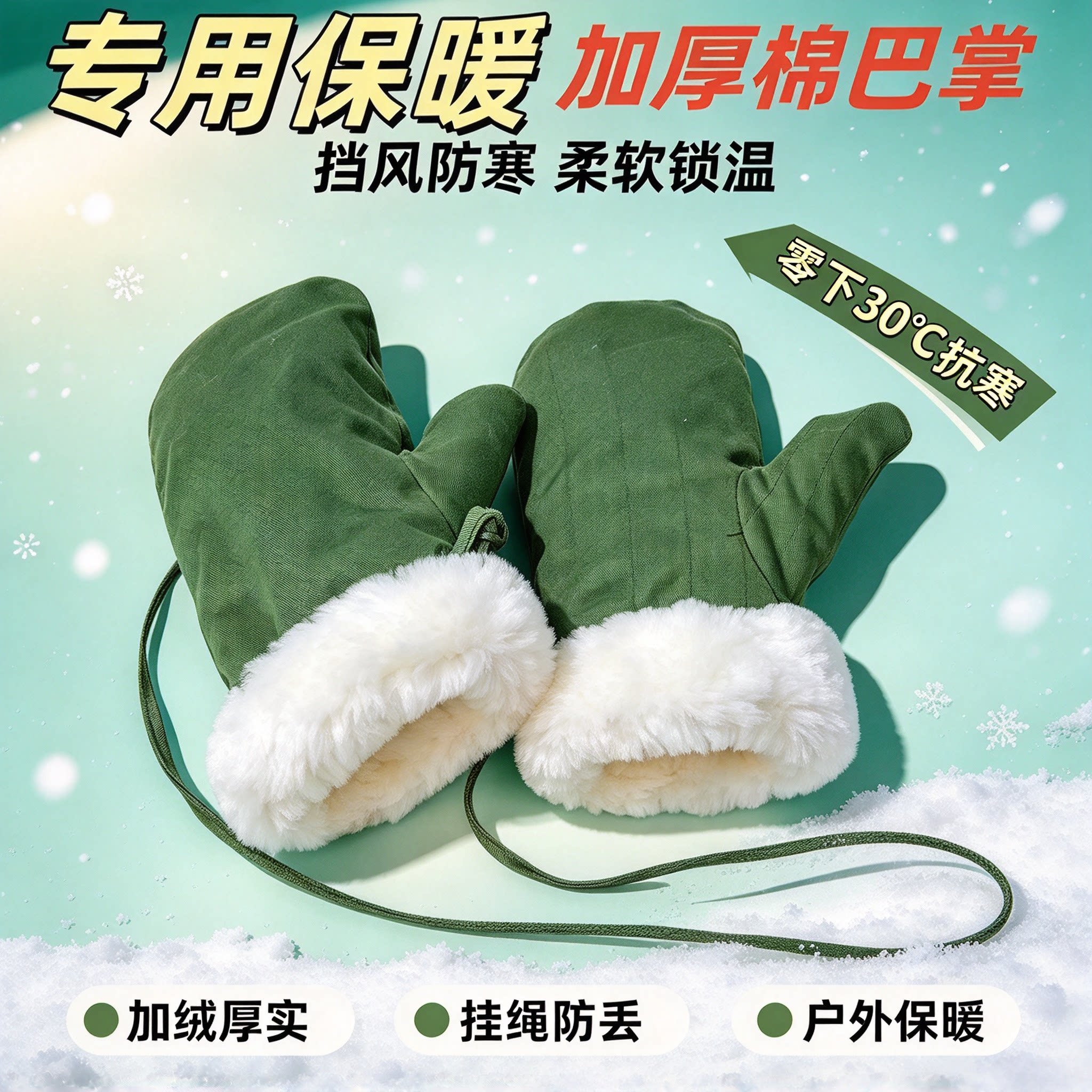 加厚保暖防极寒东北零下加绒手套