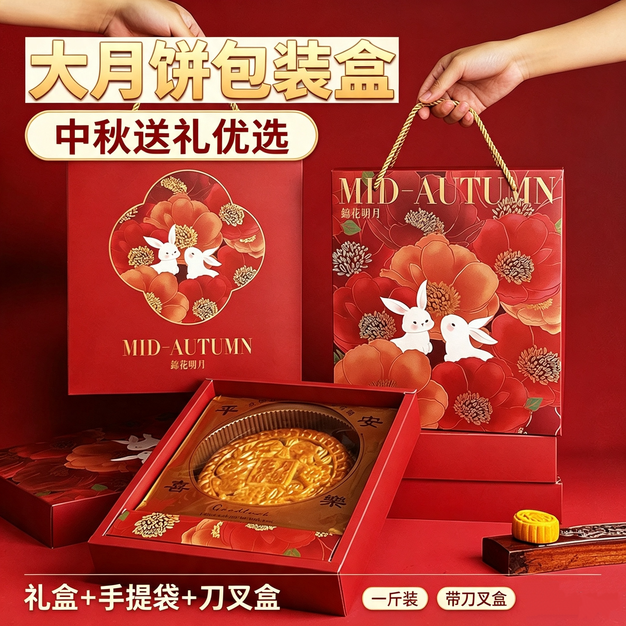 大月饼包装盒大月饼礼盒国潮高档
