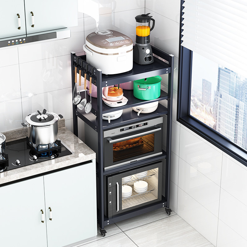 速发厨房置物式落地多层家用嵌入架消毒柜洗碗机大尺寸微波箱烤炉