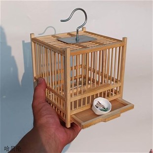 速发粪制蝈蝈笼子别墅手空间带竹托纯大工鸣虫用具蛐蛐笼蟋蟀竹编