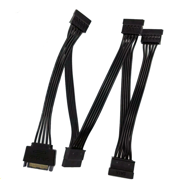 速发IDE转sata一I五1拖5大4P分转SATA 供电线4D母头供电连接