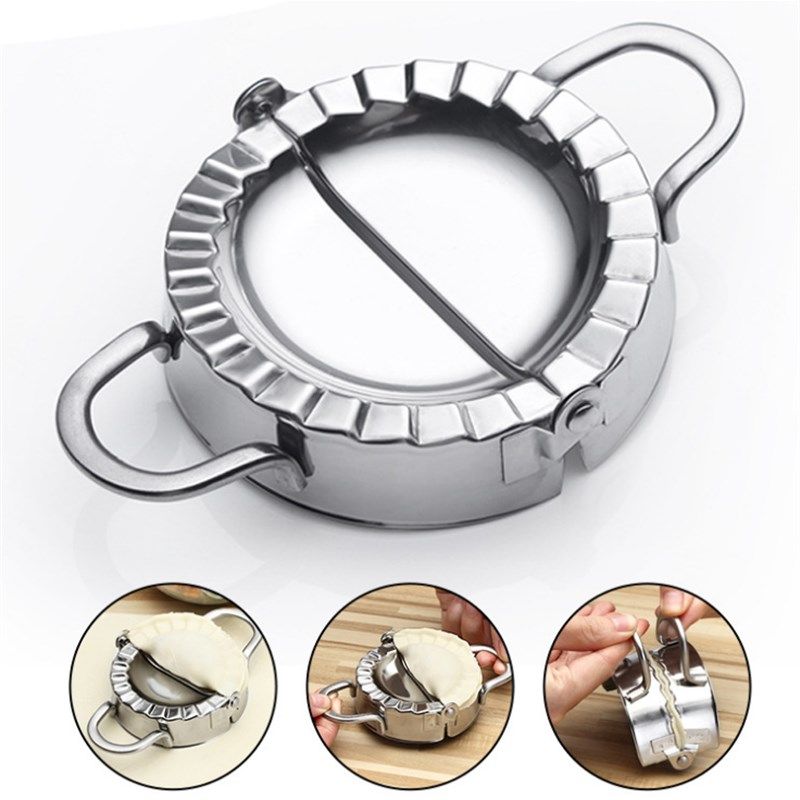 速发韭菜盒子饺子模手新款04不锈钢神饺子压面皮包器具工包水饺工