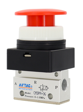 新款亚德客机械阀CM5PM/CM3PM05/06/08R蘑菇头按钮型手动阀控包邮