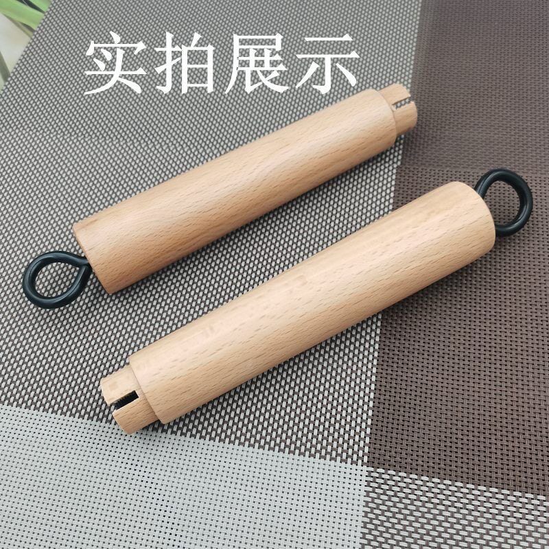 舌尖上铁锅手柄炒锅通用木柄配件平底锅煎锅木把手榉木柄锅把手
