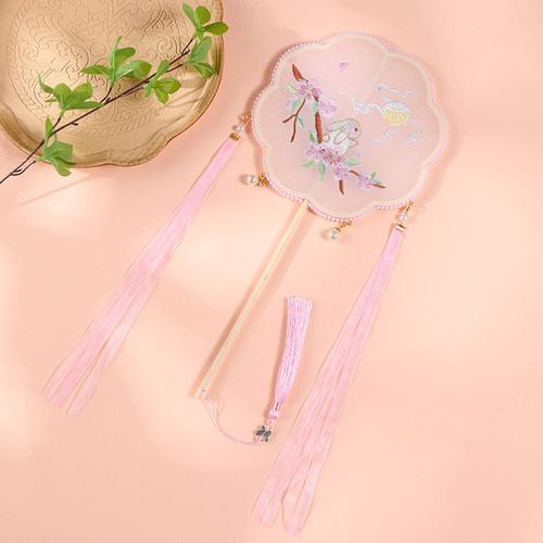 古风手持扇中国风可爱小兔子团扇