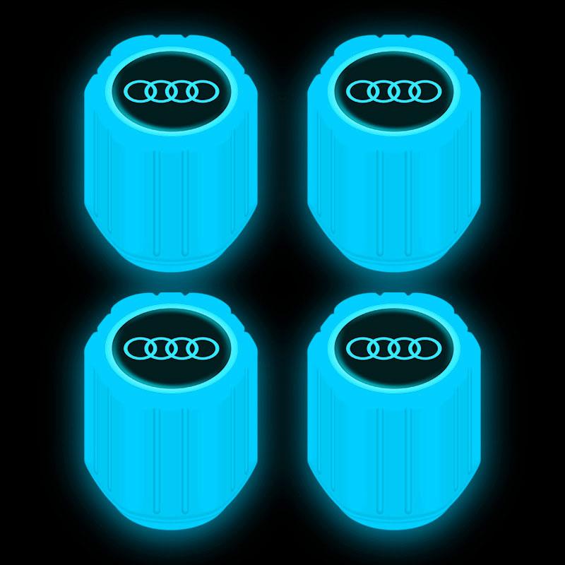 奥迪夜光气门嘴A3 A7L Q5L Q3Q8Q2L A1TTS A4L汽车轮胎气嘴帽装饰