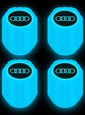 奥迪夜光气门嘴A3 A7L Q5L Q3Q8Q2L A1TTS A4L汽车轮胎气嘴帽装饰