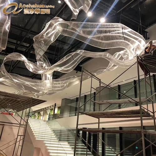 沙盘吊灯酒店会所博物馆商场别墅艺术吊灯非标飘带大吊灯