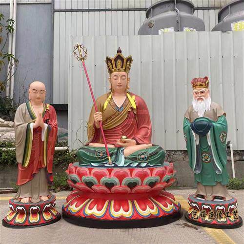 寺庙供奉谛听地藏王菩萨神像闵公道明护法树脂玻璃钢佛像雕塑摆件