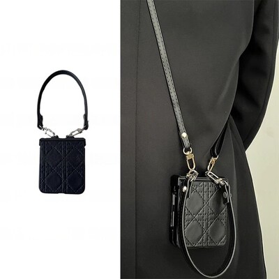 黑色线条菱格皮纹适用ofi