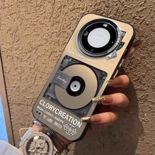 mate50pro磨砂高端ultra电镀保护套m80pro 复古CD唱片适用华为mate80pro手机壳70彩绘pura80pro 全包m60e新款