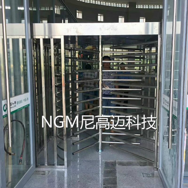 尼高迈全高转闸旋转门单通道十字闸机火车站安检手动单向转闸厂家