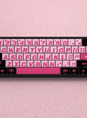 文绍坏甜心键帽侧刻透光PBT热升华适配材质客制化机械键盘适配87